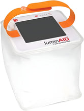 LuminAID Nova front view showing compact lantern and bright light