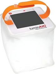 LuminAID Nova front view showing compact lantern and bright light