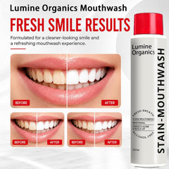 Lumine Organics textura del líquido clara que sugiere limpieza suave