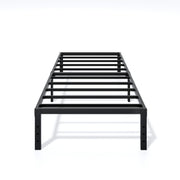 LUMUNANCE vista frontal de la cama metálica, base estable y estética