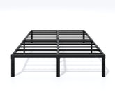 LUMUNANCE full metal bed frame front view showing minimalist design and sturdy support