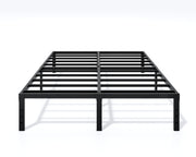 LUMUNANCE full metal bed frame front view showing minimalist design and sturdy support
