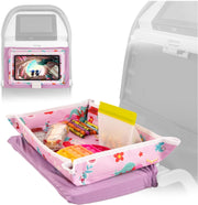 Lusso Gear front view showing mermaids print and pockets, keeps toys organized