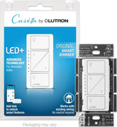 Lutron Caseta vista frontal del interruptor mostrando diseño moderno y control preciso