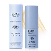 LUXE BEAUTY stick frente y empaque mostrando diseño compacto y práctico