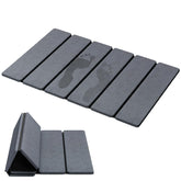 Luxspire front view of dark gray stone bath mat showing sleek design and instant absorption benefit