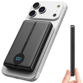 LYAOAO front view of MagSafe power bank showing compact design and branding benefit portability
