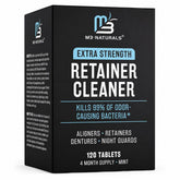 M3 Naturals front packaging showing mint retainer cleaner and benefits
