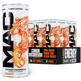MAC Energy front can view showing orange creamsicle branding and appeal