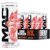 MAC Energy front can view showing bold proper punch branding and refreshment