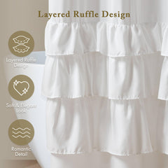Madison Park detalle volantes inferior realzando el estilo shabby chic