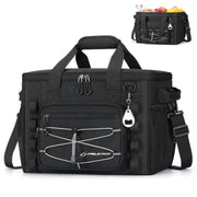 Maelstrom cooler front view showing branding and sturdy zip for confident transport