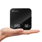 Maestri House front view of compact espresso scale, precise dosing benefit