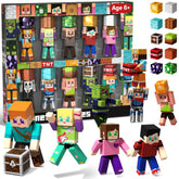 Magneverse front packaging showing 20 magnetic action figures and playset benefits