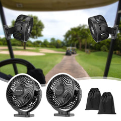 MAGOLFIN ventilador frontal del pack mostrando diseño compacto y potencia