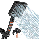 MakeFit front view showing black shower head and full coverage benefit
