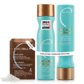Malibu C imagen frontal del pack mostrando envases y beneficios clarificantes