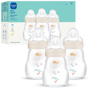 MAM bottle front packaging showing premium glass and safety benefits