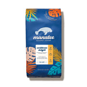 Manatee Gourmet front packaging showing Caribbean Delight 2 lb bag and clear branding benefit: recognizable gift-ready design