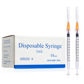 ManorBOX front packaging box showing pack of 100 syringes, clear supply visibility and convenience