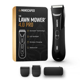 MANSCAPED recortadora frontal mostrando diseño compacto y ergonomía