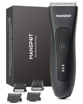 MANSPOT front view of trimmer showing whole device and controls for easy handling