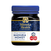 Manuka Health jar front label showing UMF 13+ and MGO 400+ benefits