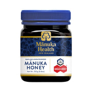 Manuka Health jar front label showing UMF 13+ and MGO 400+ benefits