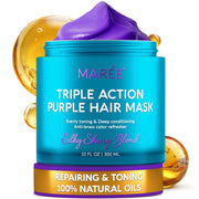 MAREE tarro morado frontal mostrando diseño y volumen protector