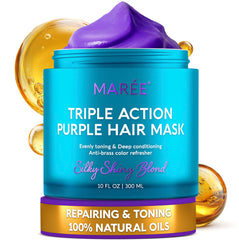 MAREE tarro morado frontal mostrando diseño y volumen protector