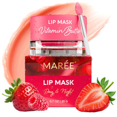 MAREE mascarilla labial frontal muestra envase y beneficio hidratación profunda