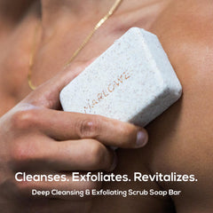 MARLOWE textura con piedra pómez y partículas exfoliantes beneficios suaves