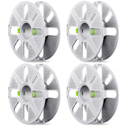MarsWork front view showing four reusable spools and labels for fast identification and neat storage