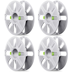 MarsWork front view showing four reusable spools and labels for fast identification and neat storage