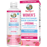 MARYRUTH'S peach bottle front label showing product benefit and flavor
