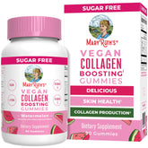 MARYRUTH'S front packaging showing vegan collagen gummies and benefits