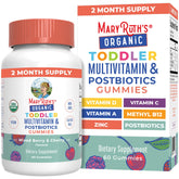 MARYRUTH'S front packaging showing toddler multivitamin gummies and servings benefit convenience