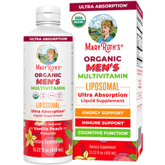 MARYRUTH'S envase frontal del multivitamínico liposomal, fácil de identificar y usar