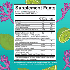 MARYRUTH'S botella con primer plano del cierre y textura brillante