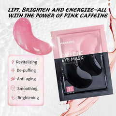 Maskiss parches aplicados bajo ojos de modelo recreando uso diario