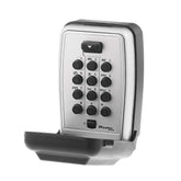 Master Lock vista frontal caja llave negra, seguridad resistente exterior