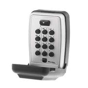Master Lock vista frontal caja llave negra, seguridad resistente exterior