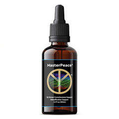 MasterPeace front bottle view showing label and compact size for convenience