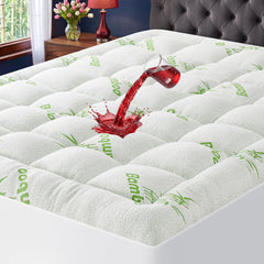 MASVIS topper Queen frontal mostrando acabado suave y color verde para confort