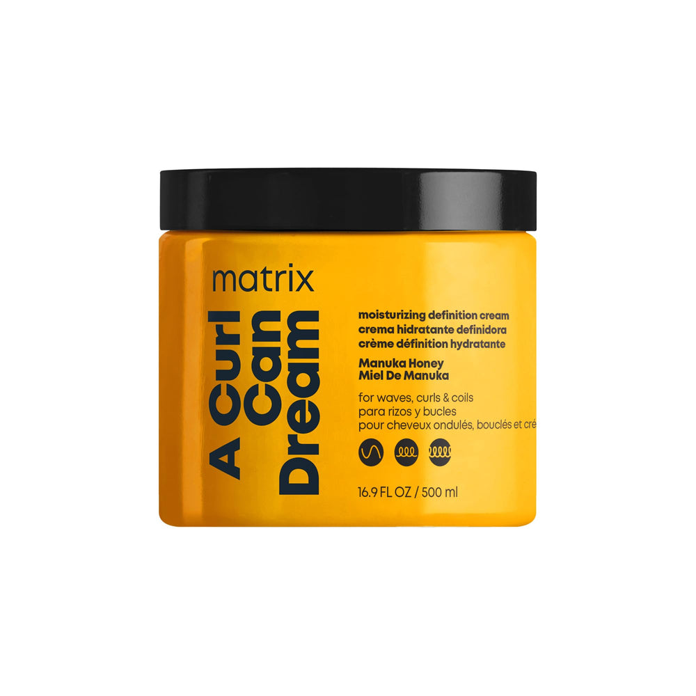 MATRIX envase frontal de A Curl Can Dream mostrando 500 ml y beneficio hidratación