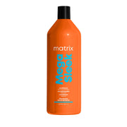 Matrix envase frontal grande mostrando etiqueta profesional y beneficio anti-frizz