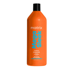 Matrix envase frontal grande mostrando etiqueta profesional y beneficio anti-frizz