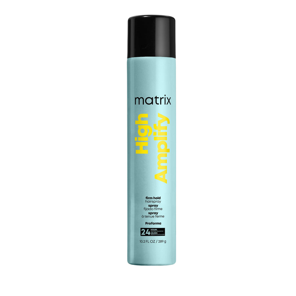 MATRIX spray ProForma frente mostrando envase profesional y beneficio de fijación
