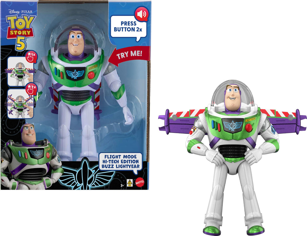 Mattel Buzz Lightyear front packaging showing figure and branding, great for collectors