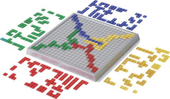 Mattel Games Blokus XL comparación de tamaño versus versión estándar para accesibilidad